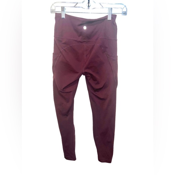 Yogalicious Lux High Waist Side Pocket 7/8 Ankle Legging with Curved Yoke - Picture 3 of 6